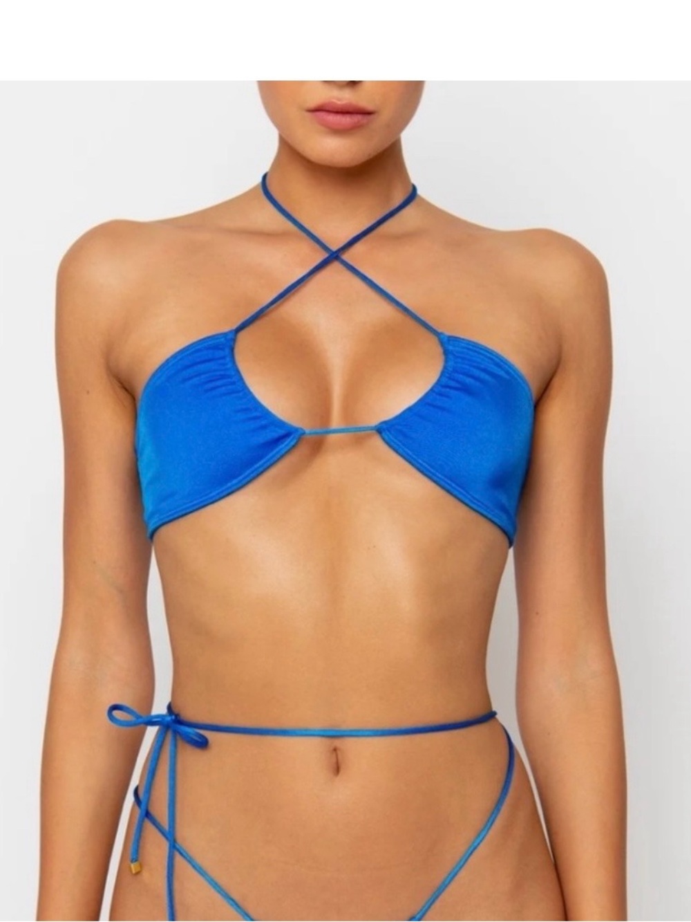 Sommer Swim XENA Sirius Halter Top & ROCHA Cheeky Bottom Bikini Sirius Blue Sz M - Picture 15 of 16